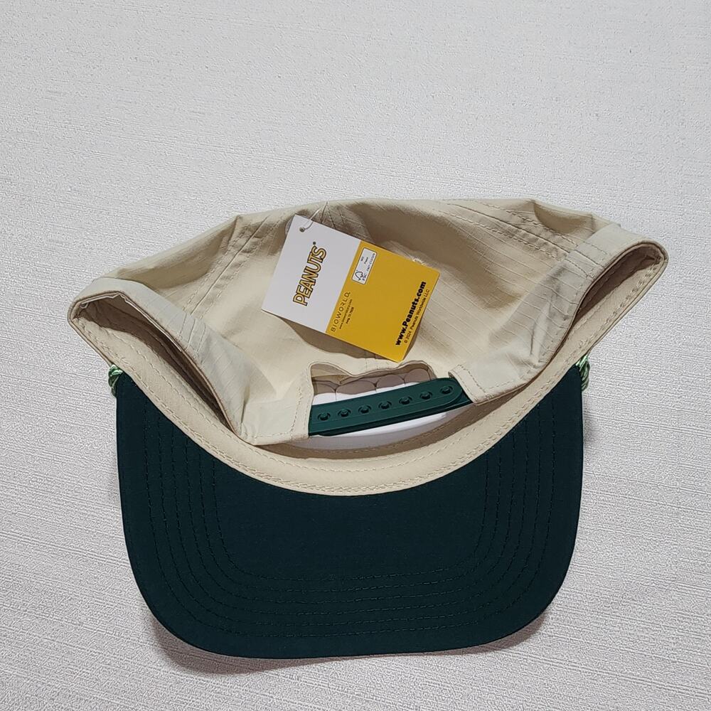 Bioworld Beige and Dark Green 'It's All Good in the Woods' Snoopy Cap - Picture 4 of 6